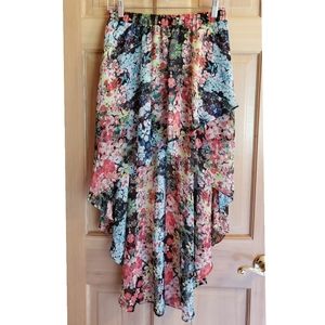JOE BENBASSET Women's Med Floral High-Low Skirt